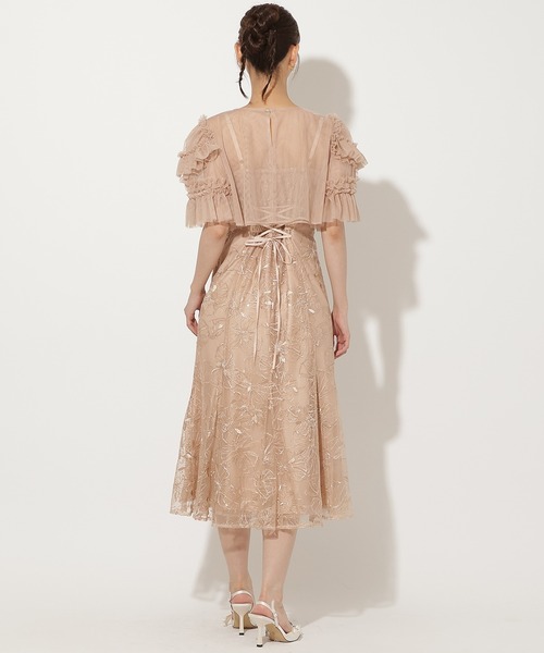 AND COUTURE(アンドクチュール)の「チュールフリルブラウス×レースキャミソールドレス(ドレス・レディース・ピンク/ネイビー/ブラック・FREE)」の16枚目の写真