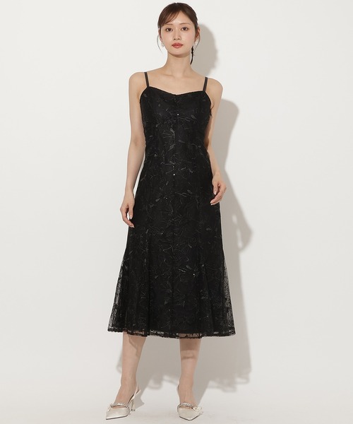 AND COUTURE(アンドクチュール)の「チュールフリルブラウス×レースキャミソールドレス(ドレス・レディース・ピンク/ネイビー/ブラック・FREE)」の8枚目の写真