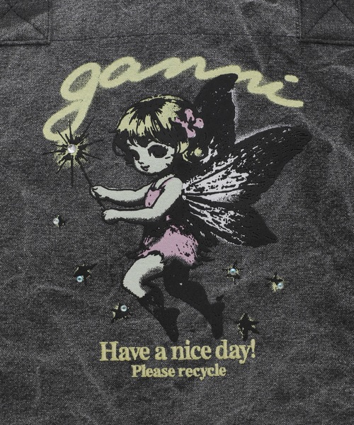 GANNI(ガニー)の「Medium Trapeze Shopper Fairy Print(トートバッグ・レディース・ブラック系その他・ONE SIZE)」の3枚目の写真