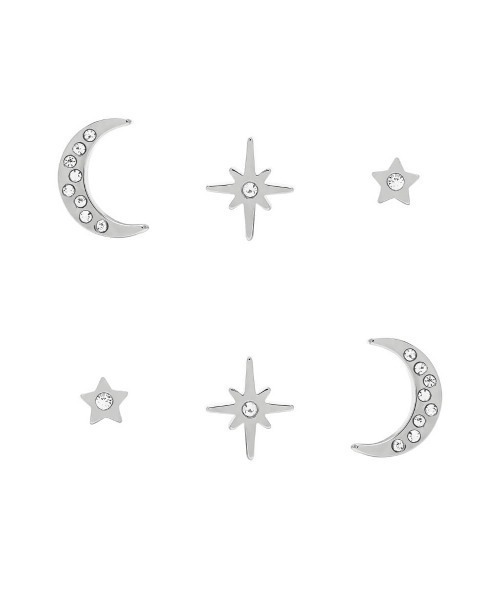 OLIVIA BURTON(オリビアバートン)の「「OLIVIA BURTON/オリビアバートン」セレスティアル - ノース スター & ムーン シルバー スタッド ピアス セット(ピアス(両耳用)・レディース・シルバー・FREE)」の2枚目の写真