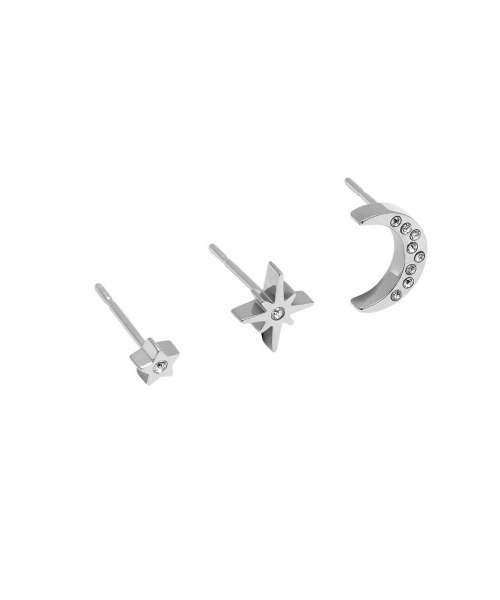 OLIVIA BURTON(オリビアバートン)の「「OLIVIA BURTON/オリビアバートン」セレスティアル - ノース スター & ムーン シルバー スタッド ピアス セット(ピアス(両耳用)・レディース・シルバー・FREE)」の3枚目の写真