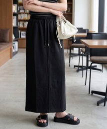 リラクシーなのにすっきり美シルエットを叶える♪デイリー使いにぴったりの裏毛ロングスカート