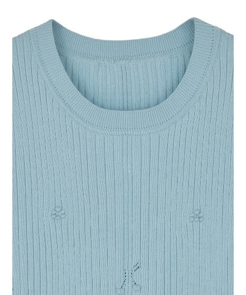 Ameri(アメリ)の「MEDI FRUIT RIB KNIT TANK(タンクトップ・レディース・クリーム/ライトブルー/ブラック・FREE)」の19枚目の写真