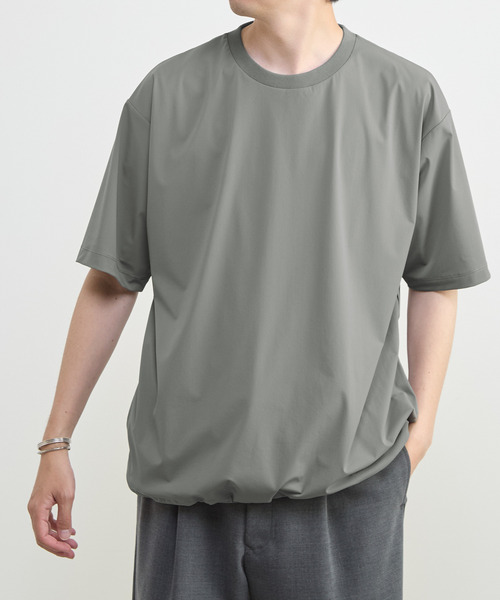 MASTER FRAME(マスターフレーム )の「【MASTER FRAME/マスターフレーム】氷結クルーネックTシャツ | ストレッチ / 接触冷感(Tシャツ/カットソー・メンズ・ブラック/グレー/ネイビー・4/3/2)」の2枚目の写真