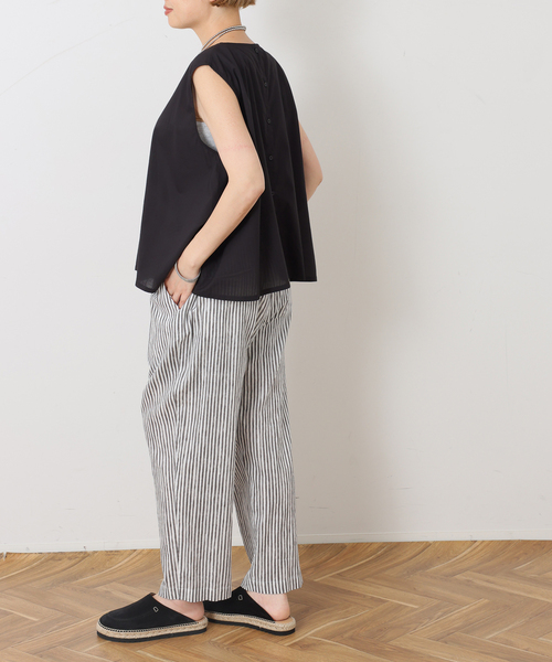 JOURNAL STANDARD LUXE(ジャーナルスタンダード ラックス)の「CLストライプ イージーテーパーパンツ(その他パンツ・レディース・チャコールグレー/レッド/ベージュ・FREE)」の4枚目の写真