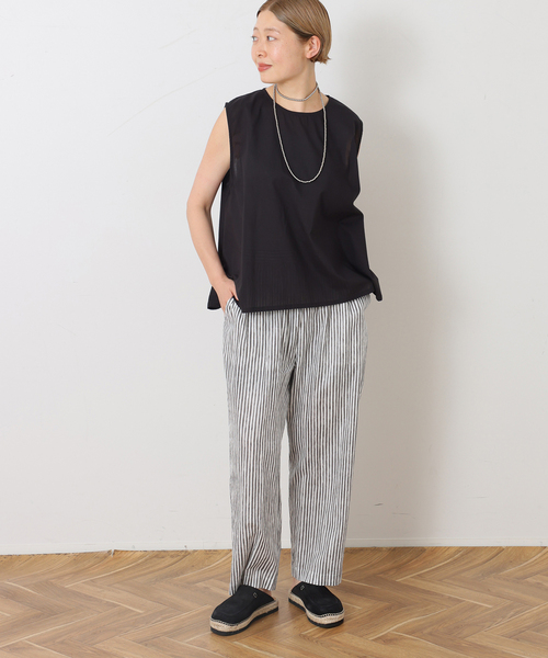 JOURNAL STANDARD LUXE(ジャーナルスタンダード ラックス)の「CLストライプ イージーテーパーパンツ(その他パンツ・レディース・チャコールグレー/レッド/ベージュ・FREE)」の6枚目の写真