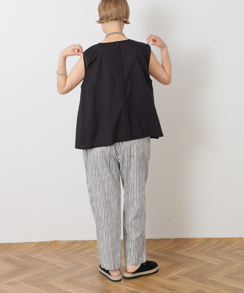 JOURNAL STANDARD LUXE(ジャーナルスタンダード ラックス)の「CLストライプ イージーテーパーパンツ(その他パンツ・レディース・チャコールグレー/レッド/ベージュ・FREE)」の7枚目の写真