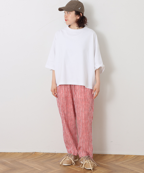 JOURNAL STANDARD LUXE(ジャーナルスタンダード ラックス)の「CLストライプ イージーテーパーパンツ(その他パンツ・レディース・チャコールグレー/レッド/ベージュ・FREE)」の11枚目の写真