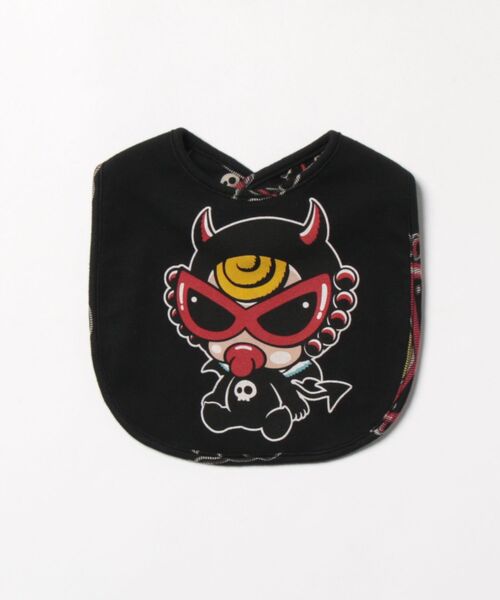 HYSTERIC MINI(ヒステリックミニ)の「DEVILKIN総柄 RV スタイ(その他ベビー用品・キッズ・ホワイト系その他/ブラック系その他/ピンク系その他・FREE)」の2枚目の写真