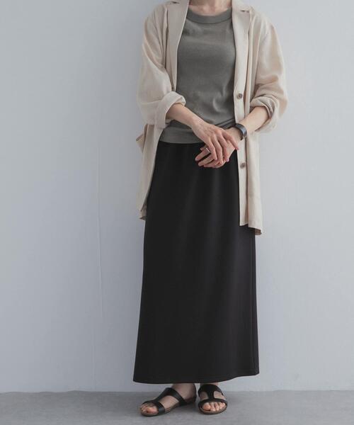URBAN RESEARCH DOORS（アーバンリサーチドアーズ）の「接触冷感イージーカットストレートスカート（スカート・レディース・ブラック・MEDIUM/LARGE）」の4枚目の写真