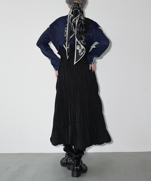 chuclla（チュクラ）の「サイドラインレーストップス chw26a044（Tシャツ/カットソー・レディース・ネイビー/ライトグレー・FREE）」の20枚目の写真