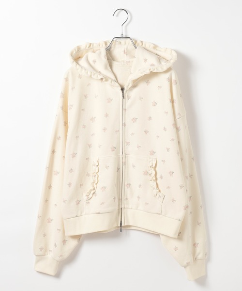 Heather(ヘザー)の「【Heather×PEACH JOHN】フリル裏毛フーディ 1052569(パーカー・レディース・ホワイト系その他/グレー・FREE)」の18枚目の写真