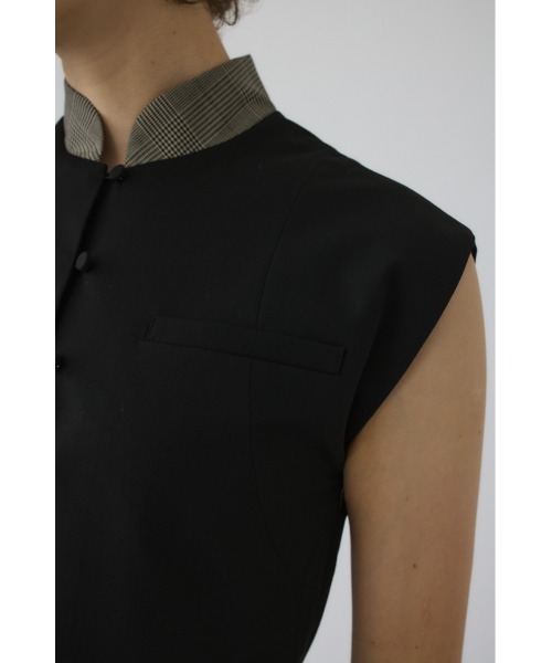 RIM.ARK（リムアーク）の「Glen collar dress(グレンカラードレス)（ドレス・レディース・ネイビー/ブラック・38/36）」の21枚目の写真
