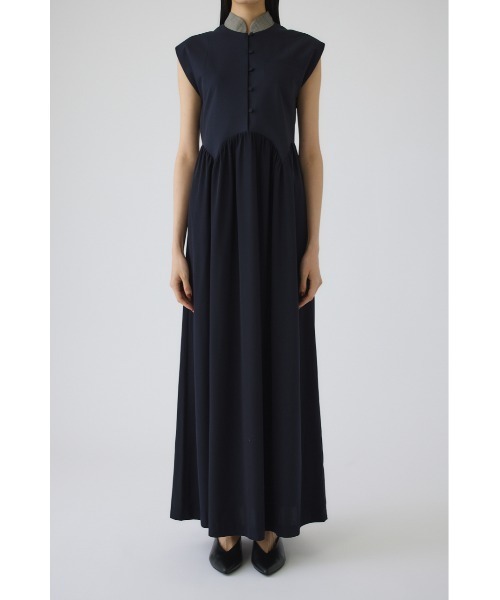 RIM.ARK（リムアーク）の「Glen collar dress(グレンカラードレス)（ドレス・レディース・ネイビー/ブラック・38/36）」の10枚目の写真