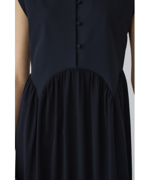 RIM.ARK（リムアーク）の「Glen collar dress(グレンカラードレス)（ドレス・レディース・ネイビー/ブラック・38/36）」の4枚目の写真