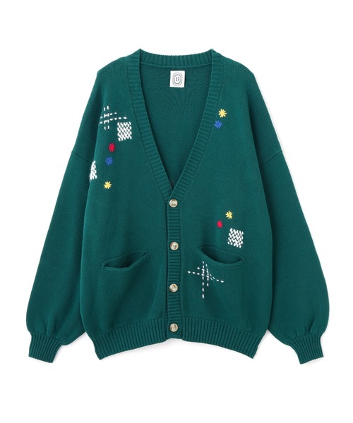 BEAVER(ビーバー)の「B omnivore/ビーオムニボー HAND STITCH CARDIGAN ハンドステッチカーディガン(カーディガン/ボレロ・メンズ・グレー/エメラルド・L/M)」の1枚目の写真