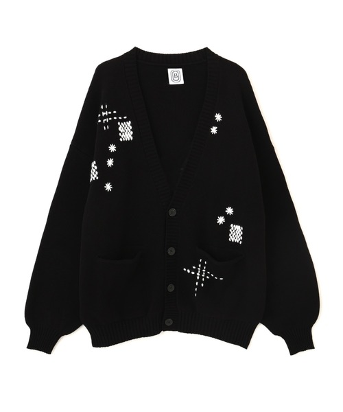 BEAVER(ビーバー)の「B omnivore/ビーオムニボー HAND STITCH CARDIGAN ハンドステッチカーディガン(カーディガン/ボレロ・メンズ・グレー/エメラルド/ブラック・L/M)」の2枚目の写真