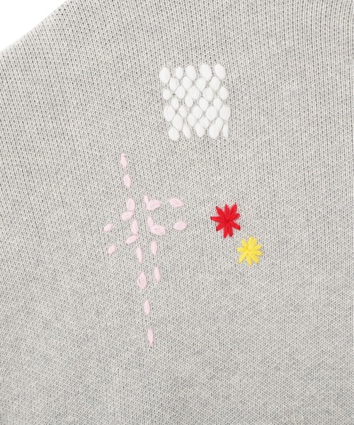 BEAVER(ビーバー)の「B omnivore/ビーオムニボー HAND STITCH CARDIGAN ハンドステッチカーディガン(カーディガン/ボレロ・メンズ・グレー/エメラルド・L/M)」の3枚目の写真