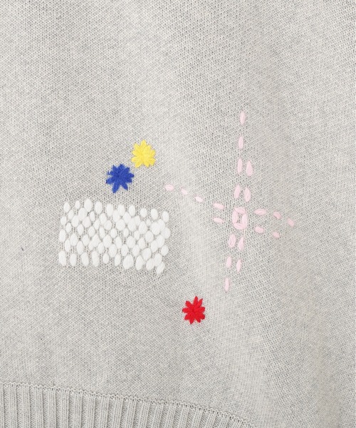 BEAVER(ビーバー)の「B omnivore/ビーオムニボー HAND STITCH CARDIGAN ハンドステッチカーディガン(カーディガン/ボレロ・メンズ・グレー/エメラルド・L/M)」の4枚目の写真