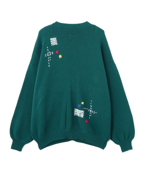BEAVER(ビーバー)の「B omnivore/ビーオムニボー HAND STITCH CARDIGAN ハンドステッチカーディガン(カーディガン/ボレロ・メンズ・グレー/エメラルド・L/M)」の6枚目の写真