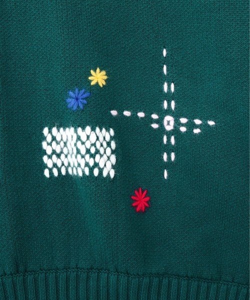 BEAVER(ビーバー)の「B omnivore/ビーオムニボー HAND STITCH CARDIGAN ハンドステッチカーディガン(カーディガン/ボレロ・メンズ・グレー/エメラルド・L/M)」の8枚目の写真
