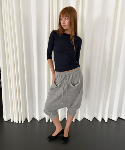 CHICKS(チックス)の「リネン7部Tシャツネイビー(Tシャツ/カットソー・レディース・ネイビー・ONE SIZE)」の5枚目の写真