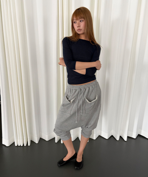 CHICKS(チックス)の「リネン7部Tシャツネイビー(Tシャツ/カットソー・レディース・ネイビー・ONE SIZE)」の6枚目の写真