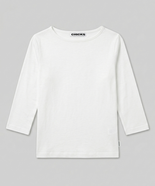 CHICKS(チックス)の「リネン7部Tシャツネイビー(Tシャツ/カットソー・レディース・ネイビー・ONE SIZE)」の7枚目の写真