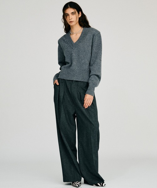 PRANK PROJECT(プランクプロジェクト)の「【2026Autumn Pre-Order】シルクネップコクーンパンツ / Silk Nep Cocoon Pants(スラックス・レディース・ブラック/ベージュ・38/36)」の8枚目の写真