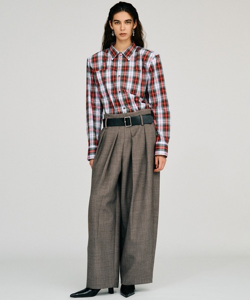 PRANK PROJECT(プランクプロジェクト)の「【2026Autumn Pre-Order】シルクネップコクーンパンツ / Silk Nep Cocoon Pants(スラックス・レディース・ブラック/ベージュ・38/36)」の9枚目の写真