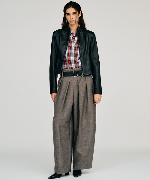 PRANK PROJECT(プランクプロジェクト)の「【2026Autumn Pre-Order】シルクネップコクーンパンツ / Silk Nep Cocoon Pants(スラックス・レディース・ブラック/ベージュ・38/36)」の10枚目の写真