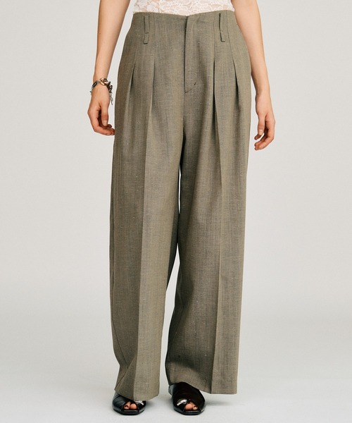 PRANK PROJECT(プランクプロジェクト)の「【2026Autumn Pre-Order】シルクネップコクーンパンツ / Silk Nep Cocoon Pants(スラックス・レディース・ブラック/ベージュ・38/36)」の17枚目の写真