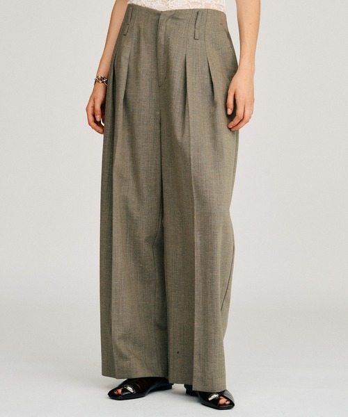 PRANK PROJECT(プランクプロジェクト)の「【2026Autumn Pre-Order】シルクネップコクーンパンツ / Silk Nep Cocoon Pants(スラックス・レディース・ブラック/ベージュ・38/36)」の18枚目の写真