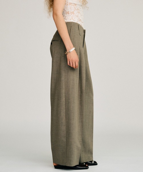 PRANK PROJECT(プランクプロジェクト)の「【2026Autumn Pre-Order】シルクネップコクーンパンツ / Silk Nep Cocoon Pants(スラックス・レディース・ブラック/ベージュ・38/36)」の21枚目の写真