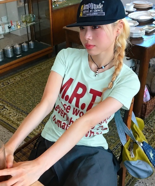 SHEENA（シーナ）の「M.R.Tロゴコンパクトフィット半袖Tシャツ（Tシャツ/カットソー・レディース・ミント・M）」の4枚目の写真
