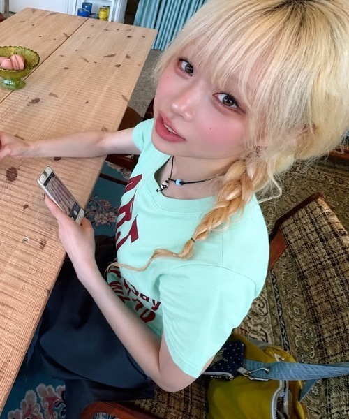 SHEENA（シーナ）の「M.R.Tロゴコンパクトフィット半袖Tシャツ（Tシャツ/カットソー・レディース・ミント・M）」の6枚目の写真