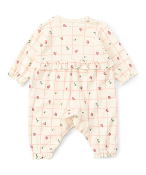 Ampersand(アンパサンド)の「【リンク】前あきスムース カバーオール(ロンパース・キッズ・ライトグレー/ピンク/アイボリー/カーキ/オレンジ/ネイビー/ライム・60/80/70)」の8枚目の写真