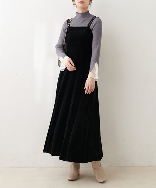 natural couture(ナチュラルクチュール)の「袖口レースもちもちリブタートル(ニット/セーター・レディース・ブラック系その他/チャコールグレー/ブラック/モカ/グレー/サックスブルー/グレイッシュベージュ/オフホワイト・FREE)」の20枚目の写真