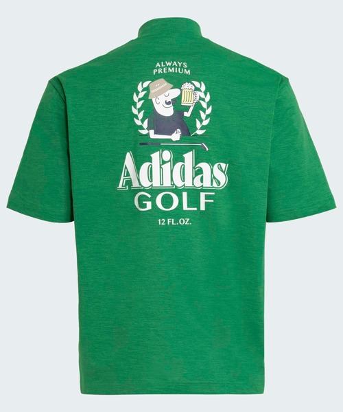 adidas（アディダス）の「CHIP バックグラフィック モックネック 半袖シャツ【adidas Golf/アディダスゴルフ】（ポロシャツ・メンズ・グリーン・SMALL/MEDIUM/LARGE/X-LARGE/XX-LARGE）」の2枚目の写真