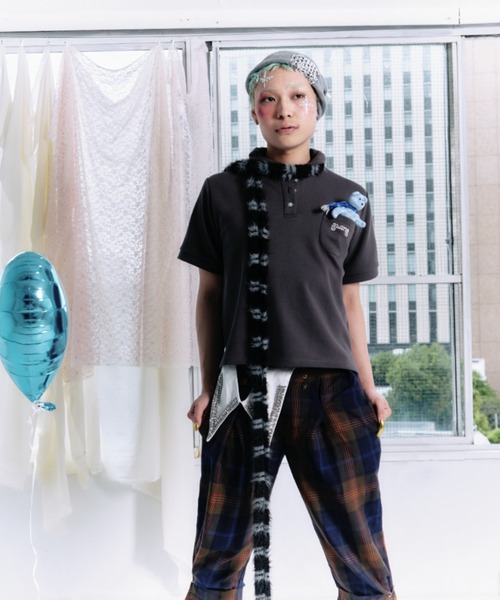 twins(nemne store)(ツインズ)の「twins uniform polo shirt(Tシャツ/カットソー・レディース・White/チャコール・MEDIUM/LARGE)」の7枚目の写真