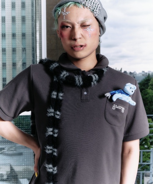twins(nemne store)(ツインズ)の「twins uniform polo shirt(Tシャツ/カットソー・レディース・White/チャコール・MEDIUM/LARGE)」の8枚目の写真