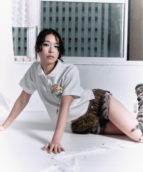 twins(nemne store)(ツインズ)の「twins uniform polo shirt(Tシャツ/カットソー・レディース・White/チャコール・MEDIUM/LARGE)」の5枚目の写真