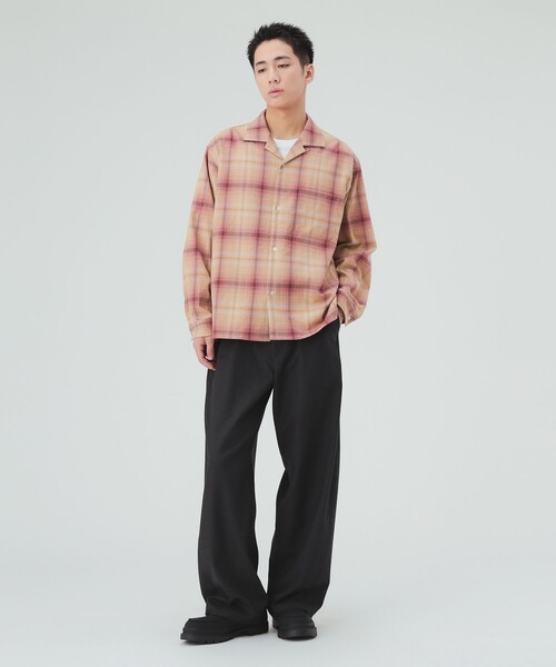BEAMS HEART(ビームスハート)の「メランジ オンブレ オープンカラーシャツ(シャツ/ブラウス・メンズ・ブルー/オレンジ・LARGE/SMALL/MEDIUM)」の3枚目の写真