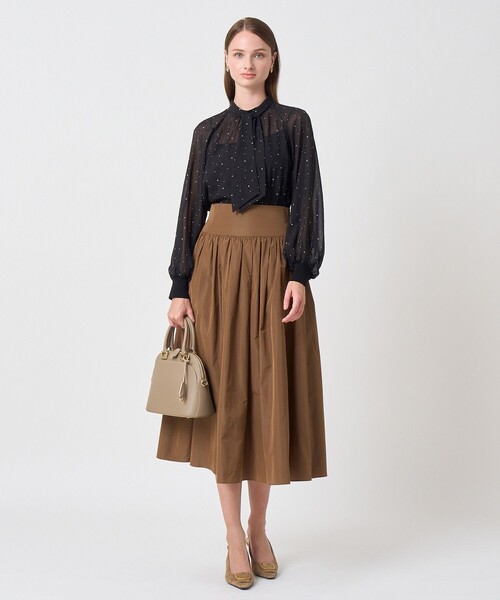 ANAYI（アナイ）の「フロッキードットプリント ブラウス（シャツ/ブラウス・レディース・ブラック/ブラウン・38/36）」の13枚目の写真