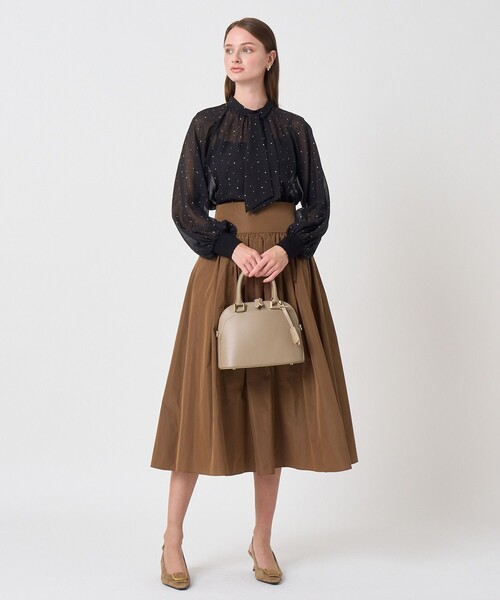 ANAYI（アナイ）の「フロッキードットプリント ブラウス（シャツ/ブラウス・レディース・ブラック/ブラウン・38/36）」の14枚目の写真