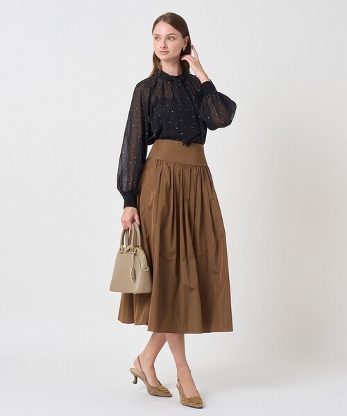 ANAYI（アナイ）の「フロッキードットプリント ブラウス（シャツ/ブラウス・レディース・ブラック/ブラウン・38/36）」の15枚目の写真