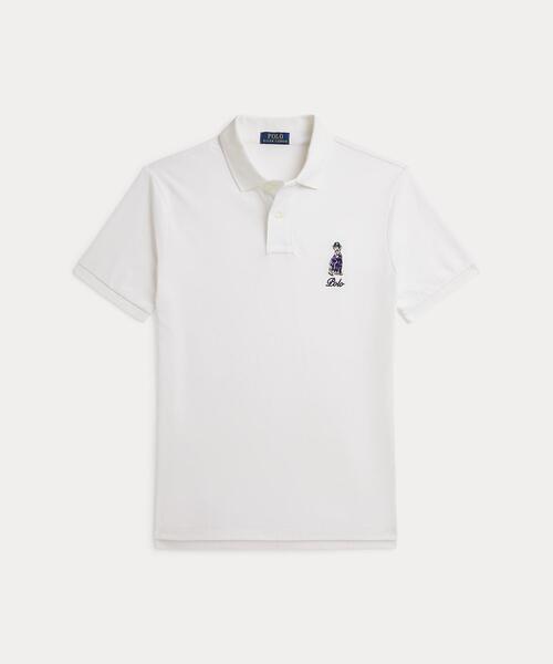 POLO RALPH LAUREN(ポロ ラルフ ローレン)の「カスタム スリム フィット ドッグエンブロイダリー ポロシャツ(ポロシャツ・メンズ・ホワイト・M/L)」の2枚目の写真