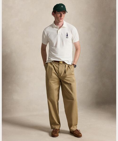 POLO RALPH LAUREN(ポロ ラルフ ローレン)の「カスタム スリム フィット ドッグエンブロイダリー ポロシャツ(ポロシャツ・メンズ・ホワイト・M/L)」の3枚目の写真