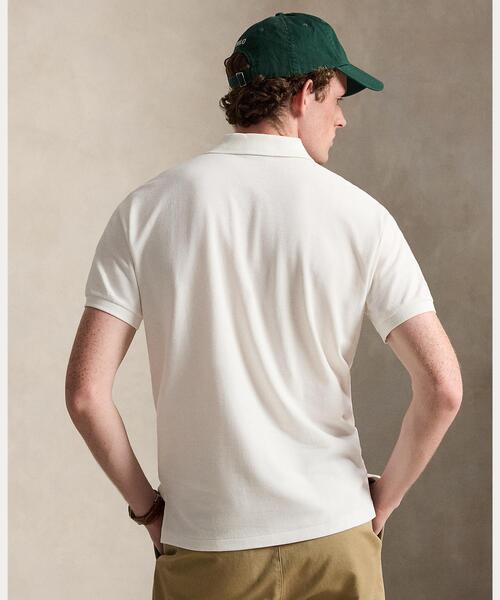 POLO RALPH LAUREN(ポロ ラルフ ローレン)の「カスタム スリム フィット ドッグエンブロイダリー ポロシャツ(ポロシャツ・メンズ・ホワイト・M/L)」の4枚目の写真