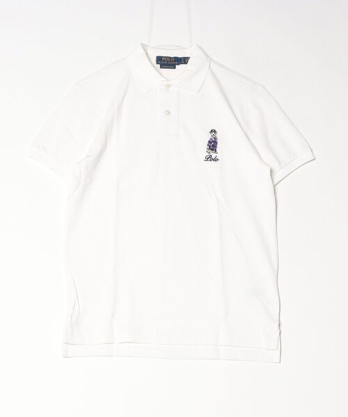 POLO RALPH LAUREN(ポロ ラルフ ローレン)の「カスタム スリム フィット ドッグエンブロイダリー ポロシャツ(ポロシャツ・メンズ・ホワイト・M/L)」の6枚目の写真